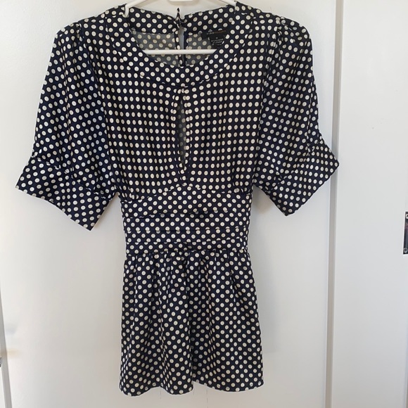 BCBG Navy Tieback Top - LIKE NEW - Picture 1 of 6